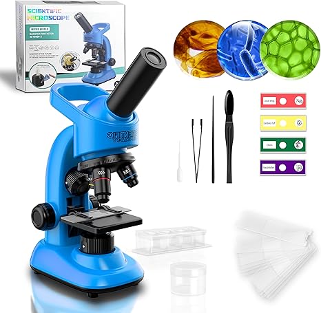 BEBANG 40X-640X Kids Microscope (Slides Kit + Phone Holder)